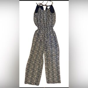 Sweet Storm Geometric Print Wide Leg Jumpsuit Size Medium